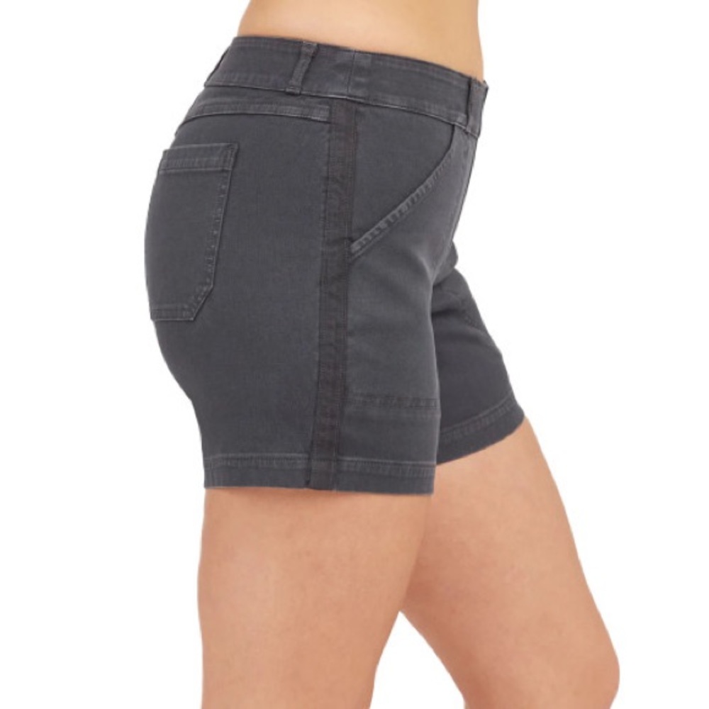 SPANX Stretch Twill Shorts, Gray - Large Style 20358R